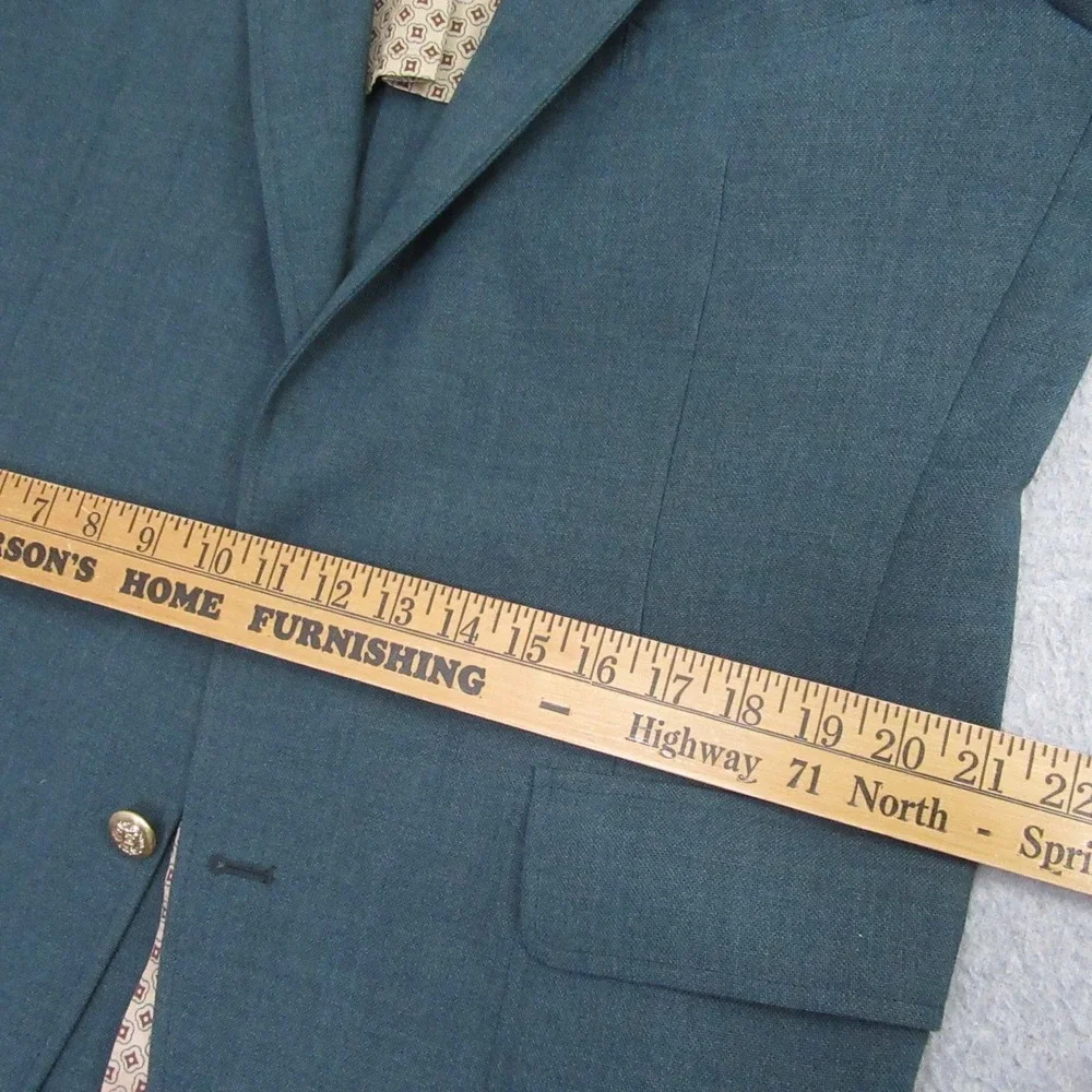John Alexander Green Blazer 42R Gold Button Semi-Structured Woven‎ Classic Golf